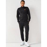 Ea7 Emporio Armani Ea7 Core Id Zip Funnel Neck Tracksuit - Black
