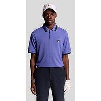 Lyle & Scott Golf Mens Tipped Rib Polo Shirt - Navy