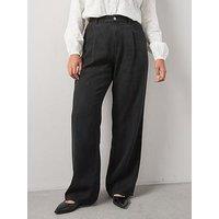 The Very Collection Curve Wide Leg Elasticated Waist Jean - Black
