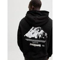 Jack & Jones Flare Back Graphic Hoodie - Black
