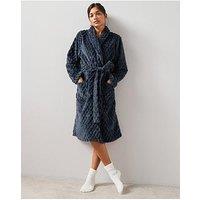 The Very Collection Soft Touch Textured Robe - Dark Charcoal