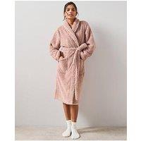 The Very Collection Teddy Fur Robe - Brown