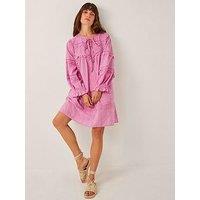 Monsoon Cosima Short Dress - Lilac - Purple