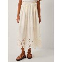 Monsoon Grace Cutwork Skirt - White