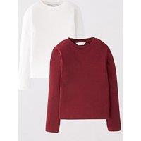 The Very Collection Girls 2 Pack Rib Tops - Multi