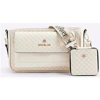 River Island 2343 Utility Pochette Crossbody Bag - Cream