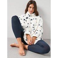 The Very Collection Star Print Borg And Legging Loungewear Set - Blue