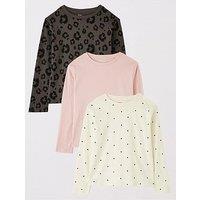 The Very Collection Girls 3 Pack Cotton T-Shirts - Multi