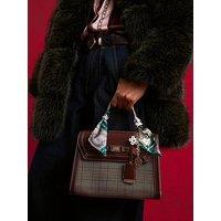River Island Check Lady Tote Bag - Brown