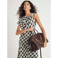 River Island Large Slouchy Charm Tote Bag - Brown