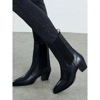 River Island Chelsea Western Boot - Black