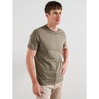 Mango Cherlo Cotton Crew Neck Short Sleeve T-Shirt - Dark Green