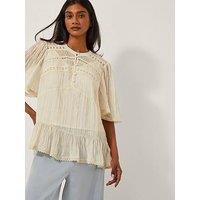 Monsoon Edith Lace Top - Ivory