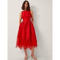 Monsoon Frida Cutwork Dress - Red