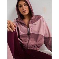 Under Armour Womens Training Rival Woven Hooded Jacket - Burgundy