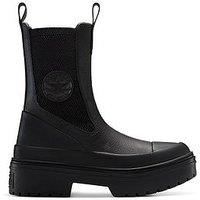 Converse Womens Chuck Taylor All Star Lugged Heel Chelsea Boot High Top - Black