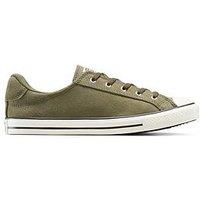 Converse Womens Chuck Taylor All Star Dainty Lucky Suede Low Top - Green
