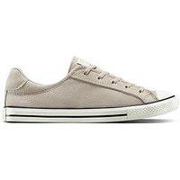 Converse Womens Chuck Taylor All Star Dainty Lucky Suede Low Top - Beige