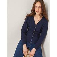 Monsoon Suzy Shaped Cardigan - Navy