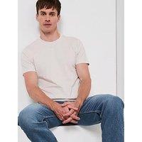 Mango Cherlo Cotton Crew Neck Short Sleeve T-Shirt - Cream