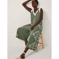 Monsoon Rhea Romper - Khaki - Green