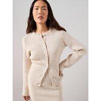 The Very Collection Sinched Waist Cardigan Co-Ord - Natural