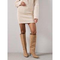The Very Collection Knitted Mini Skirt Co-Ord - Natural