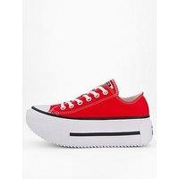 Converse Womens Chuck Taylor All Star Lift Double Stack Platform Low Top - Red