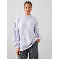 The Very Collection Timeless Yarn Oversized Balloon Sleeve Jumper - Lilac