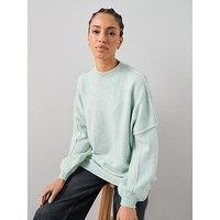 The Very Collection Timeless Yarn Oversized Balloon Sleeve Jumper - Mint Green