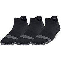 Under Armour Womens Training Breathe 3Pack No Show Socks - Black
