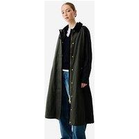 Hunter Harrow Patchcolour Block Long Waxed Jacket - Khaki