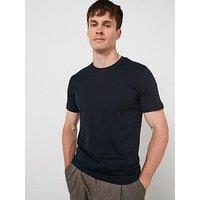 Mango Cherlo Cotton Crew Neck Short Sleeve T-Shirt - Navy