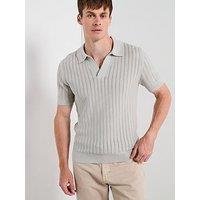 Mango Onda Short Sleeve Knitted Polo Shirt - Cream