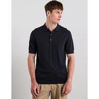 Mango Arraona Short Sleeve Polo Shirt - Dark Blue