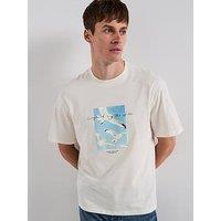 Mango Bird Graphic T-Shirt - Cream