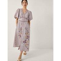 Monsoon Alexis Embroidered Dress - Pink