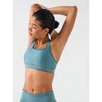 Under Armour Womens Training Crossback Mid Support Sports Bra - Green
