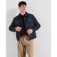 Mango Egan Faux Suede Jacket - Navy