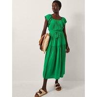 Monsoon Isabela Tiered Dress - Green