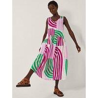 Monsoon Georgia Stripe Dress - Ivory