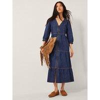Monsoon Maya Zip Dress - Indigo
