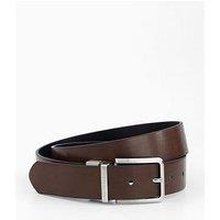 Jack & Jones Garda Pu Reversible Leather Belt - Dark Brown
