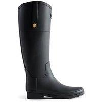 Hunter Refined Gold Trim Riding Wellington Boot- Black