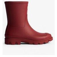 Hunter Downpour Short Wellington Boot- Dark Red