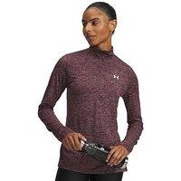 Under Armour Womens Training Tech Twist 1/2 Zip Top - Burgundy
