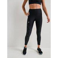 Under Armour Womens Training Tech Print Panel Ankle Tights - Black