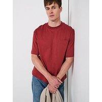 Mango Single Pocket Detail T-Shirt - Dark Red