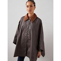 The Very Collection Hooded Cape Coat - Brown