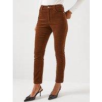 The Very Collection Straight Leg Cord Trousers - Brown
